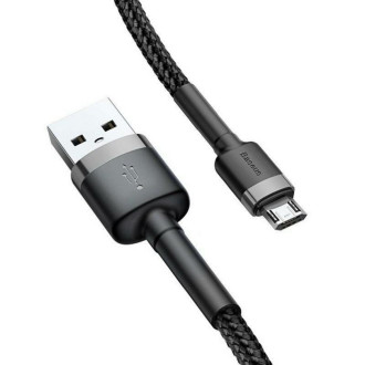 Кабель Baseus cafule Cable USB For Micro 2.4A 0.5M Gray+Black