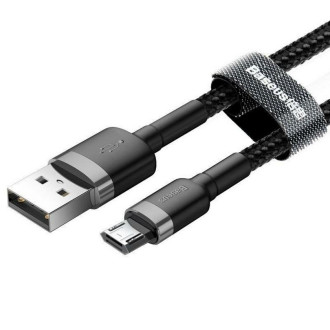 Кабель Baseus cafule Cable USB For Micro 2.4A 0.5M Gray+Black