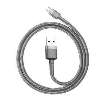 Кабель Baseus cafule Cable USB For Micro 2.4A 0.5M Gray+Black