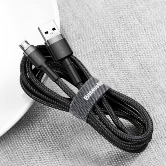 Кабель Baseus Cafule Cable USB For Micro 1.5A 2m Gray+Black