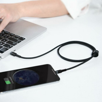 Кабель Baseus Cafule Cable Type-C to iP PD 18W 1m Gray+Black