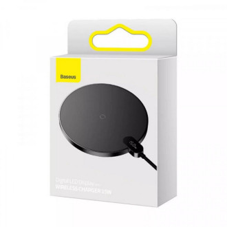 Бездротовий зарядний пристрій Baseus Digital LED Display Gen 2 Wireless Charger 15W Black