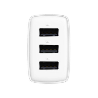 Мережевий зарядний пристрій Baseus Compact  Charger 3U 17W EU White