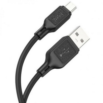 Кабель HOCO X90 Cool silicone charging data cable for Micro Black