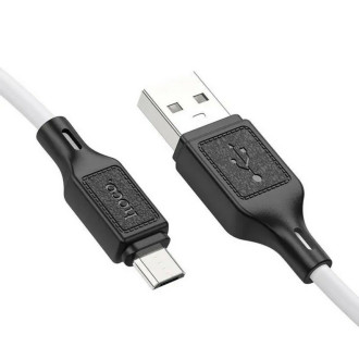 Кабель HOCO X90 Cool silicone charging data cable for Micro White