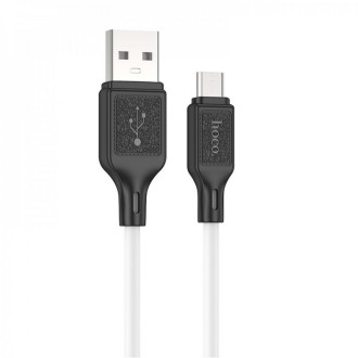 Кабель HOCO X90 Cool silicone charging data cable for Micro White