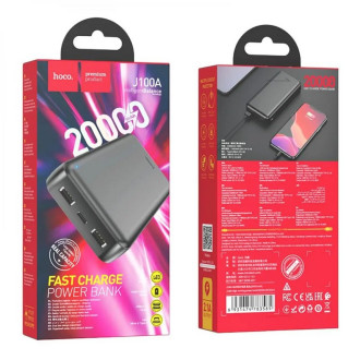 Зовнішні акумулятори (Power Bank) Hoco Зовнішній акумулятор HOCO J100A High-ranking power bank(20000mAh) Black 6931474783585