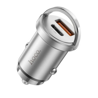 Автомобільний зарядний пристрій HOCO NZ10 Handy PD45W+QC3.0 car charger Silver