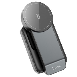 Бездротовий зарядний пристрій HOCO CQ3 Motorcycle folding 3-in-1 magnetic wireless fast charger Black