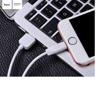 Кабель HOCO X1 USB to Micro  2.4A, 1m, PVC, PVC connectors, White