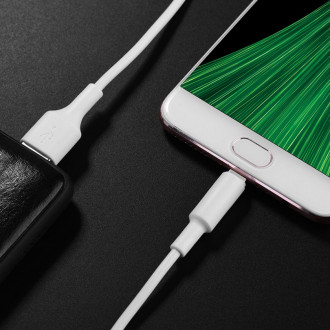 Кабель HOCO X25 USB to Micro 2A, 1m, PVC, PVC connectors, White