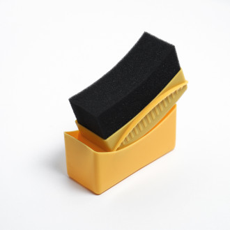 Аплікатор з кришкою та утримувачем для чорніння гуми і пластику Magnum жовтий Magnum