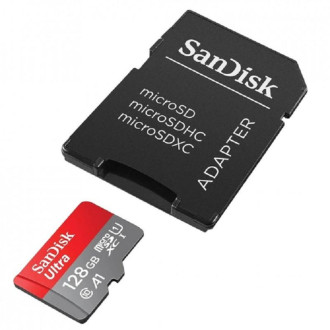 MicroSDXC (UHS-1) SanDisk Ultra 128Gb class 10 A1 (140Mb/s) (adapter SD) Imaging Packaging SanDisk