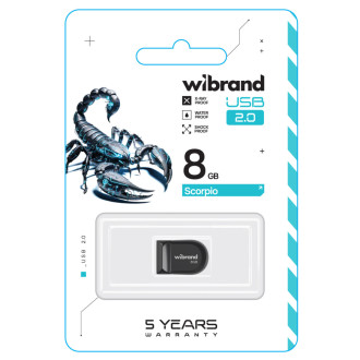 Flash Wibrand USB 2.0 Scorpio 8Gb Black Wibrand