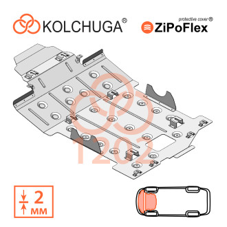 Захист двигуна Lexus LX 600 2021- Kolchuga ZiPoFlex (2.1202)