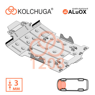 Захист двигуна Toyota Land Cruiser 2021- Kolchuga ALuOX (3.1208)