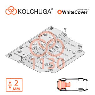 Захист двигуна Toyota Yaris 2020- Kolchuga WhiteCover (4.1130)