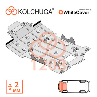 Захист двигуна Toyota Land Cruiser 2021- Kolchuga WhiteCover (4.1208)
