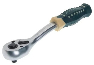 ROCKFORCE Тріскачка 1/2" (72 зуб.) реверсивна посилена вигнута з прогумованим руків'ям ROCKFORCE RF-802422
