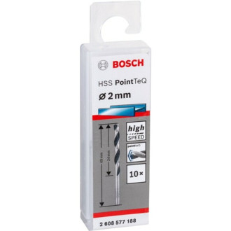 Bosch Свердла по металу Bosch HSS Point TeQ 2.0 мм, 10 шт