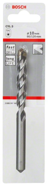 BOSCH Свердло по каменю та бетону 10,0 х 120 мм silver perc