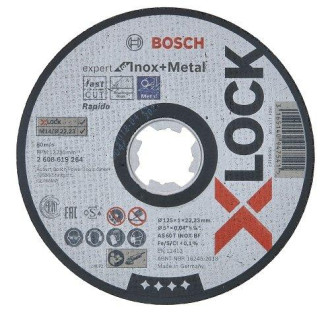 Bosch Коло абразивне відрізне Bosch X-Lock Expert for Inox+Metal 125x22,2 мм