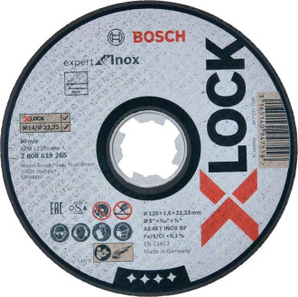 Bosch Коло абразивне відрізне Bosch X-Lock Expert for Inox 125x22,2 мм
