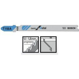 Bosch Пильне полотно Bosch Basic для Metal T 118 A 5шт