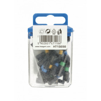 Біти ударні 20 шт., мікс 25 мм HOEGERT PH/TORX/PZ (HT1S698)