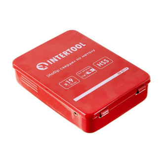 Набір свердел по металу INTERTOOL HSS, 19 шт. (1,0-10,0 мм)