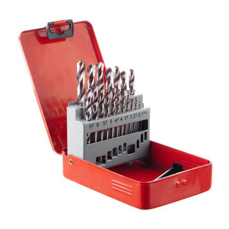 Набір свердел по металу INTERTOOL HSS, 19 шт. (1,0-10,0 мм)