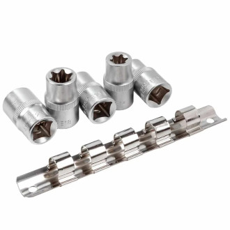ROCKFORCE Набір головок Е-профіль 1/2" 5пр. (E12, E14, E16, E18, E20)