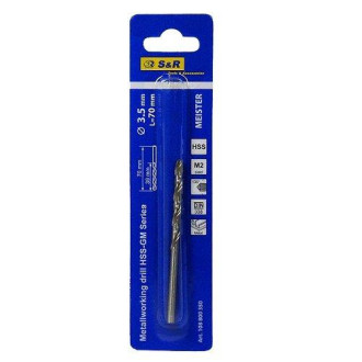 Свердло по металу S&R Meister HSS 3.5x39х70 мм
