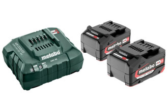 Комплект Metabo CAS 2 акумулятори 18В 4,0Ач + зарядний ASC 55 12-36В