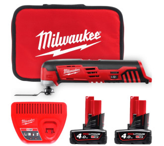 Акумуляторний мультиінструмент MILWAUKEE C12 MT-402B (Li-Ion 4 ач) 4933441705 (+ заряд.пристрій, 2 акум., адаптер, шліфувальна д