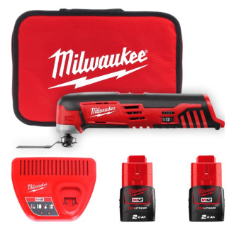 Інструмент багатофунціональний акумуляторний MILWAUKEE, C12 MT-202B (+ заряд.пристрій, 2 акум., шліф. диск, ніж для шліф., ключ,