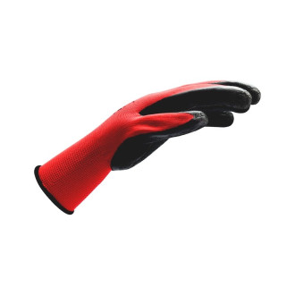 Рукавиці захисні RED LATEX GRIP, поліестер, покриття латекс, пара, р.8, RED LINE