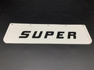 Бризковик на крило кабіни універсальний з об'ємним малюнком "SUPER" Білий (180X600) GURBUZ PLASTIK