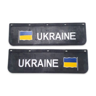 Бризковик на крило кабіни з об'ємним малюнком "UKRAINE" Чорний (180X600)  GURBUZ PLASTIK