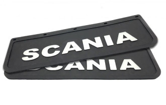 Бризковик гумовий з об'ємним малюнком  "SCANIA" 180х600мм чорний  GURBUZ PLASTIK