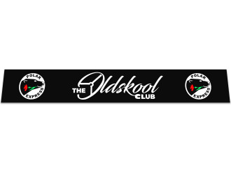 Бризковик на задній бампер з написом The Old Skool Club 2400*350 чорний  GURBUZ PLASTIK