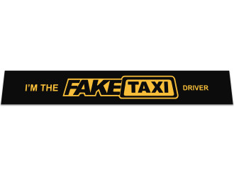 Бризковик на задній бампер з написом I'm The Fake Taxi Driver (350Х2400) чорний  GURBUZ PLASTIK