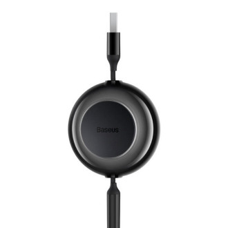 Кабель Baseus Bright Mirror 2 Series Retractable 3-in-1 Fast Charging Data Cable USB to M+L+C 3.5A 1.1m Black