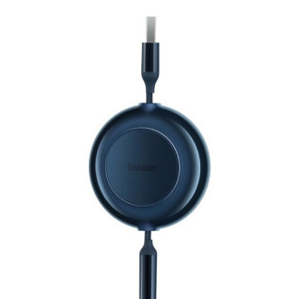 Кабель Baseus Bright Mirror 2 Series Retractable 3-in-1 Fast Charging Data Cable USB to M+L+C 3.5A 1.1m Blue