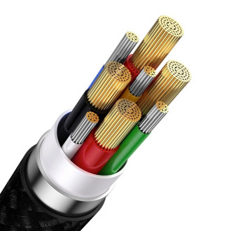 Кабель Baseus Flash Series Ⅱ Two-for-three Charging Cable U+C to M+L+C 100W 1.2m Black