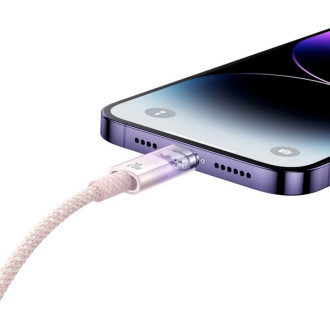 Кабель Baseus Explorer Series Fast Charging Cable with Smart Temperature Control Type-C to iP 20W 1m Pink