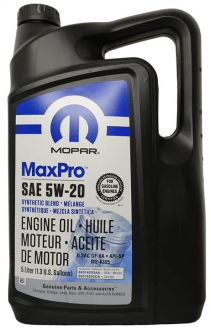 Олива моторна MOPAR MaxPro SAE 5W-20 Engine Oil SPGF-6A 5л. MOPAR 68518203AA