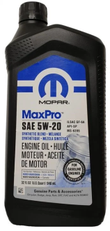 Олива моторна MOPAR MaxPro SAE 5W-20 Engine Oil SPGF-6A 1qt. MOPAR 68518202AA