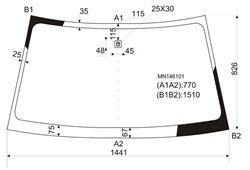 Скло вітрове MITSUBISHI MN146101