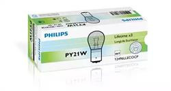Автолампа Philips PY21W 12в 12496LLECOCP